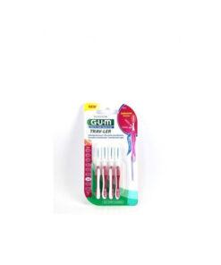 GUM Brossettes Traveler fine cylindrique, bte de 4 (1612)