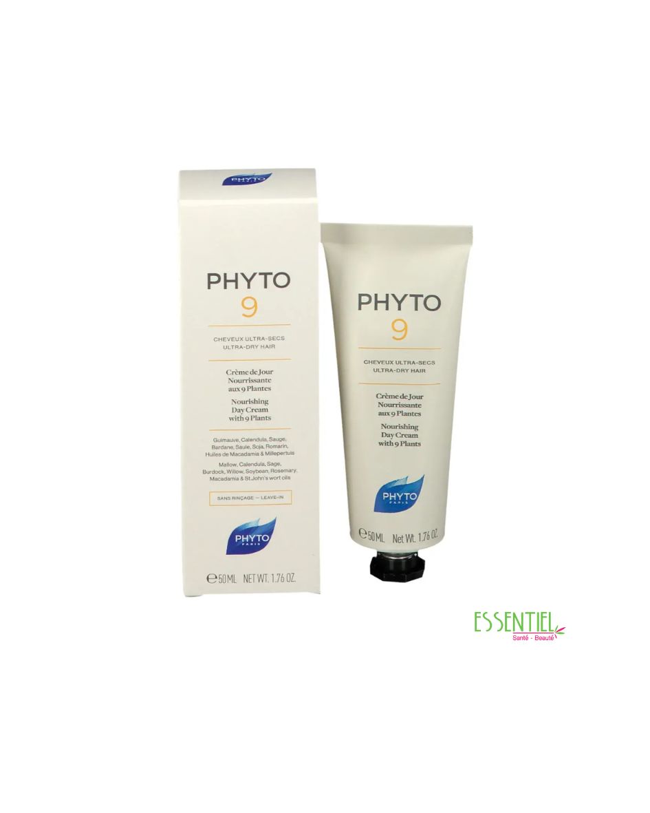 PHYTO 9 Crème de Jour Nutrition Brillance aux 9 plantes, 50ml