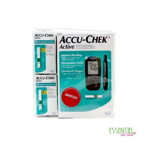 accu-chek-active-glucometre-100-bandlettes