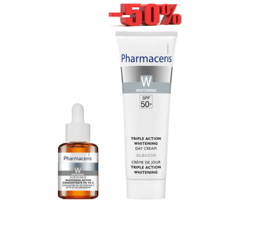 Pharmaceris lot ALBUCIN-C + (-50%)TRIPLE ACTION WHITENING SPF 50+