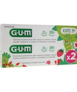 GUM KIDS 3+ LOT DE 2 DENTIFRICES