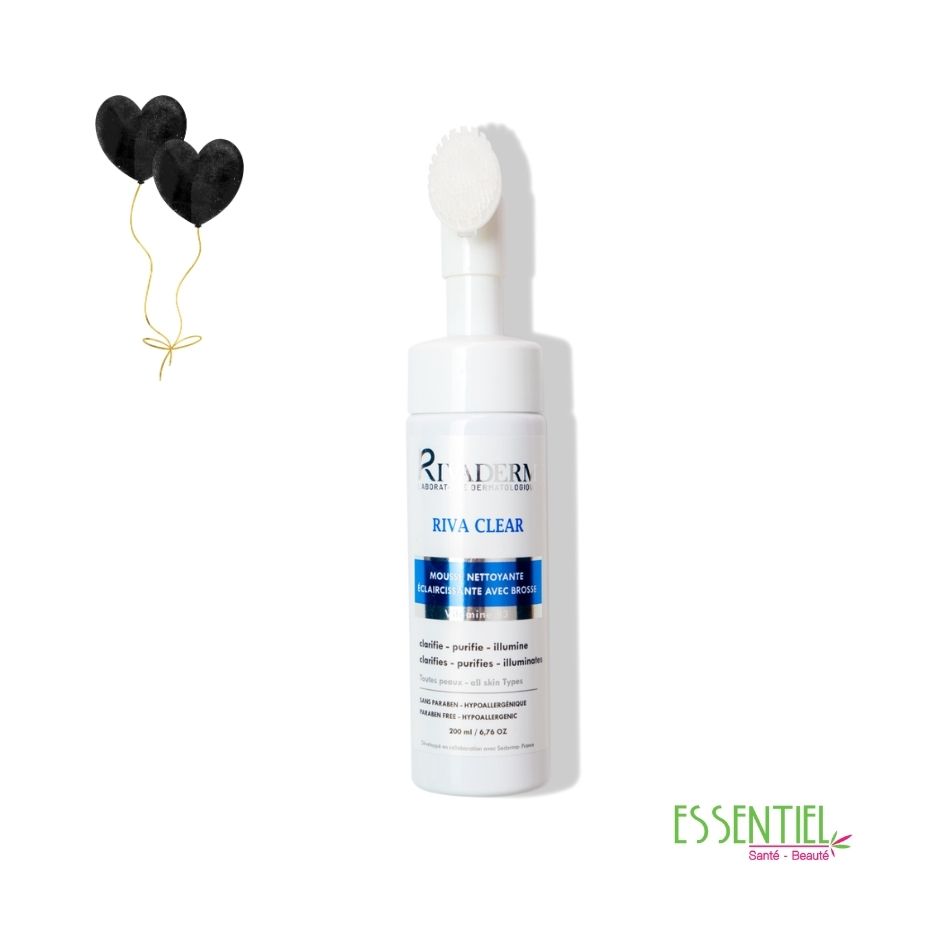RIVADERM RIVA CLEAR MOUSSE NETTOYANTE ECLAIRCISSANTE 200ML