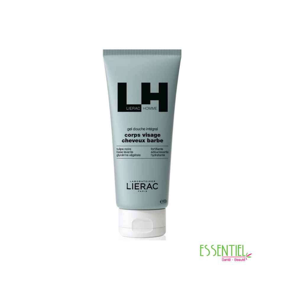 LIERAC HOMME Gel Douche Intégral 200ml – Corps, Visage, Cheveux, Barbe