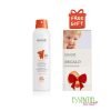 BABE Pack promotionnel ecran solaire transparent pediatrique pour peau humide SPF50 ballon de plage 1 Produit Achete 1 Cadeau Offert