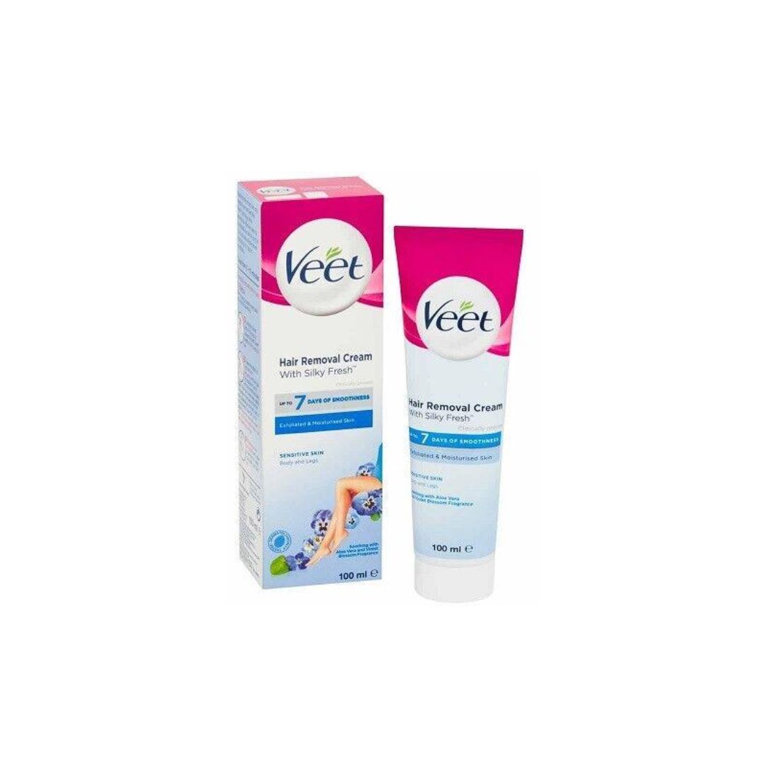 VEET Crème Dépilatoire Peaux Sensibles Silk & Fresh 100ML