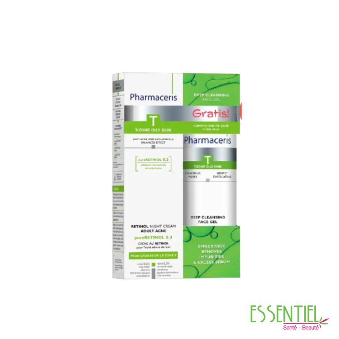 PHARMACERIS T COFFRET RETINOL crème de nuit + gel nettoyant -50%
