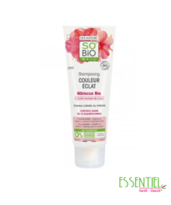 SO'BiO Shampoing Éclat Couleur à l'Hibiscus & Acide Laurique de Noix de Coco