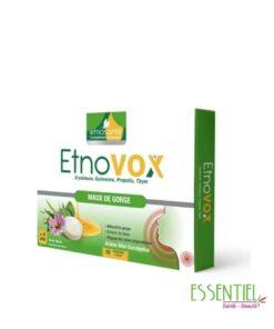 ETNOVOX MAUX DE GORGE MIEL ET EUCALYPTUS 16 CP À SUCER