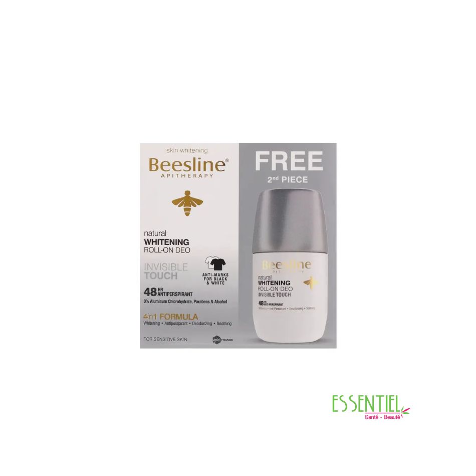 BEESLINE ROLL ON DEODORANT INVISIBLE TOUCH +1 GRATUIT