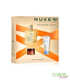 NUXE COFFRET LES ICONIQUES HUILE PRODGIEUSE, BAUME A LEVRE & CREME FRAICHE