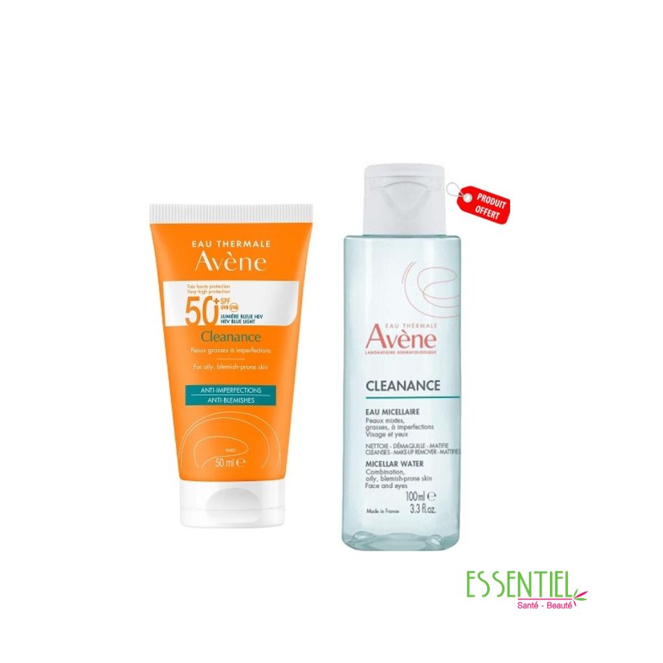 avene cleanance spf 50+ + eau micellaire 100 ml offert