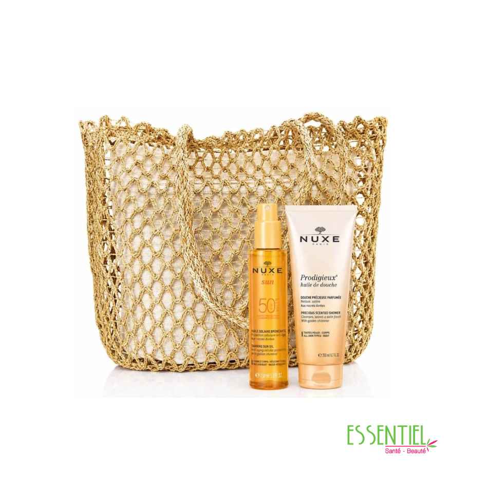 NUXE SAC HUILE BRONZONTE SPF 50+ + HUILE DE DOUCHE PRODIGIEUX 200ML GRATUIT