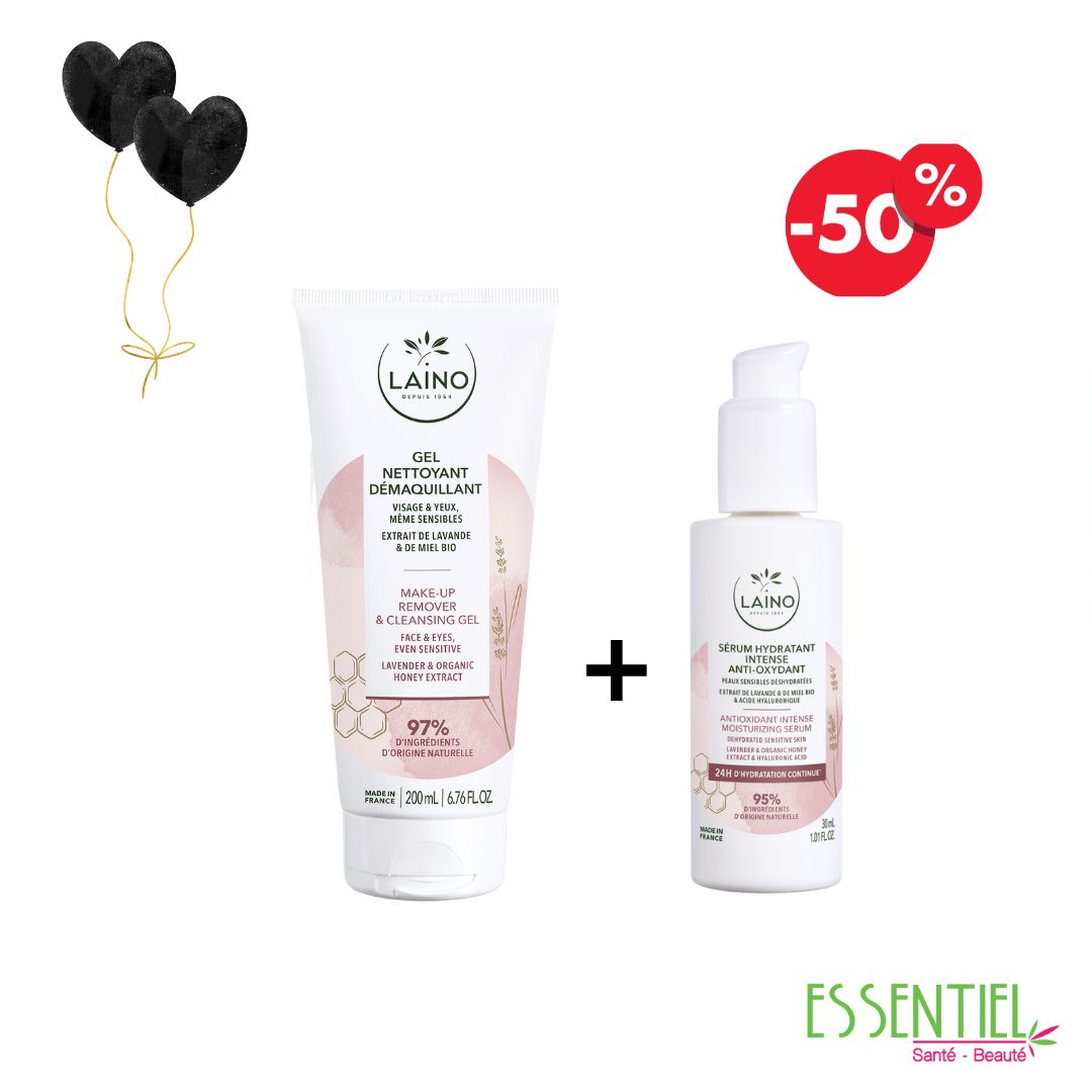 LAINO GEL NETTOYANT 200ML+ SERUM HYDRATANT 30ML