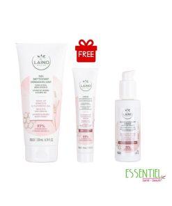 Laino gel nettoyant+ serum hydratant+Crème nourrissante anti-oxydante Gratuit