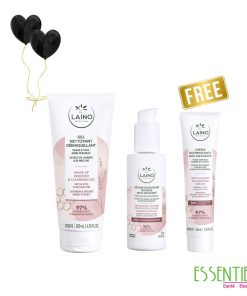 Laino gel nettoyant+ serum hydratant+Crème nourrissante anti-oxydante Gratuite