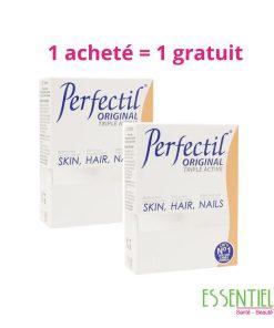 VITABIOTICS PERFECTIL TRIPLE ACTIVE PEAU CHEVEUX ONGLES est un complément alimentaire complet, le numéro 1 en Angleterre grâce à son efficacité scientifiquement prouvée. PERFECTIL est conçu pour compléter votre routine quotidienne de soins de la peau, capillaires et des ongles, avec une gamme de plus de 20 oligo-éléments : Les vitamines B2, B3 et Biotine qui contribue a l’entretien de la peau. Les minéraux, sélénium et le zinc qui contribue a l’entretien de cheveux et les ongles. Conseils D’utilisation: Prendre 1 comprime de VITABIOTICS PERFECTIL TRIPLE ACTIVE par jour, après le repas avec un verre d’eau .Il est fortement conseillé de ne pas dépasser les doses recommandées. PERFECTIL ne remplace pas une alimentation variée et équilibrée.