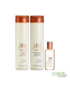 LANA Kit Shampoing et Après-Shampooing Inceller + Huile de Finition