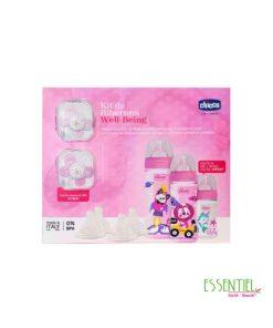 CHICCO Kit Biberons Well Being Rose