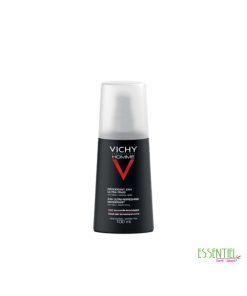Le Déodorant 24 Ultra Frais des laboratoires de la gamme Homme de VICHY est spécialement conçu pour les hommes à la peau sensible qui souhaitent garder des aisselles fraîches et sans odeur en continu. Il est formulé à partir d’actifs déodorants et antibactériens pour une efficacité 24h anti-odeurs ultra-fraîche sans laisser de traces blanches sur la peau. Hypoallergénique, ce soin procure une sensation de fraîcheur parfumée dès l’application et pendant 24h. Composition AQUA / WATER SODIUM LAURETH SULFATE PEG’00 HYDROGENATED GLYCERYL PALMATE DECYL GLUCOSIDE GLYCERIN PEG‘20 METHYL GLUCOSE DIOLEATE PEG— GLYCERYL COCOATE HAMAMELIS VIRGINIANA EXTRACT / WITCH HAZEL EXTRACT HAMAMELIS VIRGINIANA WATER / WITCH HAZEL WATER GLYCOLIC ACID TRIETHANOLAMINE METHYLPARABEN SALICYLIC ACID PHENOXYETHANOL DISODIUM EDTA ALCOHOL BUTYLENE GLYCOL PARFUM / FRAGRANCE Conseil d’utilisation Utilisation matin et/ou soir 100ml