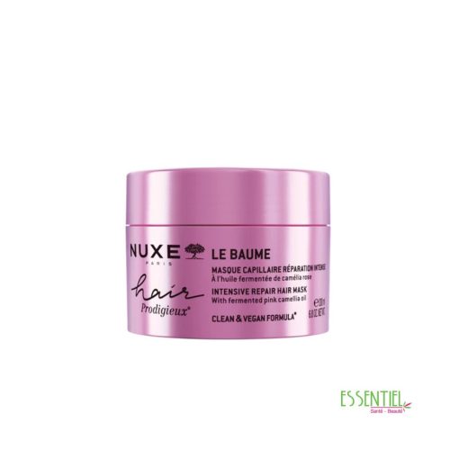 Succombez à la puissance sublimatrice de l'huile fermentée de Camélia Rose et à la fragrance addictive de l'Huile Prodigieuse® pour des cheveux sublimés. Le Masque Capillaire Réparation Intense transforme vos cheveux en leur offrant la plus haute réparation et nutrition* (+147% de nutrition/réparation(1)) et les protège de la casse (-19% de casse(2)) pour des cheveux plus forts, plus résistants jour après jour. Ce soin d'exception sans silicone facilite le démêlage et discipline les cheveux sans les alourdir. Vos cheveux sont éclatants de brillance, leur toucher doux et soyeux. Sa texture baume riche enveloppe les cheveux pour un rituel sensoriel inouï. Cheveux sont plus faciles à démêler pour 86% des utilisatrices dès la 1ère application (3) Cheveux gainés pour 91% des utilisatrices après 28 jours d'utilisation (4) Cheveux retrouvent leur élasticité pour 96% des utilisatrices après 28 jours d'utilisation (4) Des produits capillaires chez NUXE* (1) Test instrumental sur mèche - % d'amélioration après 12 applications. (2) Test d’usage - 22 volontaires. % d'amélioration évalué par un coiffeur après 28 jours d'utilisation. (3) Test d’usage - 22 volontaires. % de satisfaction immédiatement après application. (4) Test d’usage - 22 volontaires. % de satisfaction après 28 jours d’utilisation.