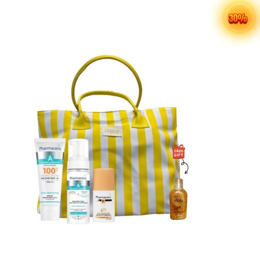 pack liren ecran spf100+mousse nettoyante + ecran nfont de teint spf50+ + aloha paillette offerte