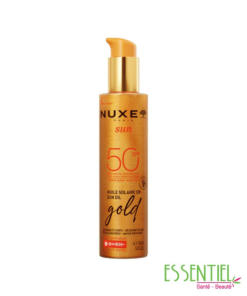 L'Huile Solaire Or SPF50 Nuxe Sun allie haute protection et sublimation du teint, idéale pour le visage et le corps.