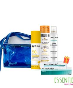 Un pack 4en1 parfait pour protéger la peau, les cheveux et apaiser les coups de soleil, avec des cadeaux offerts pour un été tout en douceur