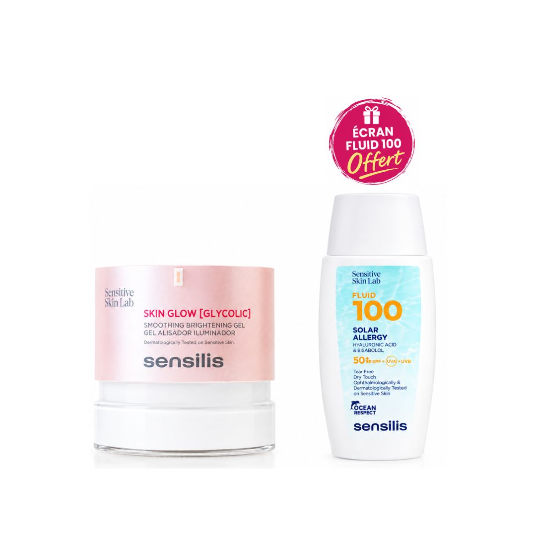 sensilis skin glow glycolic + sensilis fluid 100