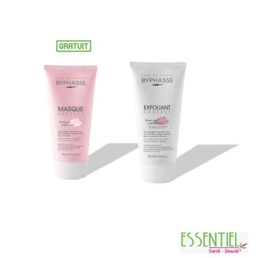 Byphasse Home Spa exfoliant douceur 150ml + masque douceur face 150ml offert – pack soin visage exfoliant et hydratant pour une peau douce et éclatante.