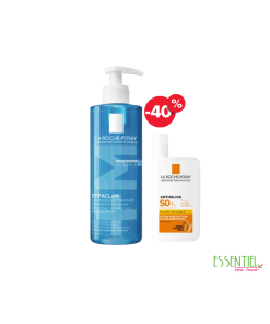 La Roche Posay pack gel nettoyant + écran fluide