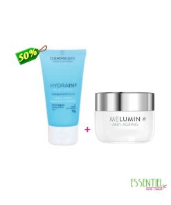 DERMEDIC PACK MELUMIN CREME DE JOUR SPF50+& GOMMAGE ENZYMATIQUE -50%