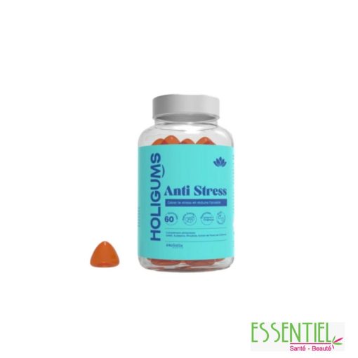 Gummies Holistix HOLIGUMS Anti-Stress – pot de 60 gommes naturelles vegan pour réduire le stress et favoriser la relaxation.