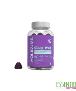Gummies Holistix HOLIGUMS Sleep Well – pot de 60 gommes vegan naturelles à base de mélatonine et plantes pour un sommeil profond et réparateur.