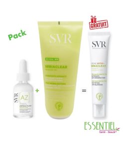 SVR SEBIACLEAR PACK SEBIACLEAR AMP AZ+ SEBIACLEAR CREME LAVANTE 200ML = SEBIACLEAR ECRAN SPF 50+ GRATUITE
