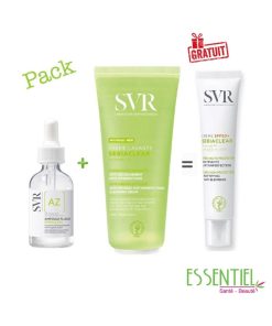 SVR SEBIACLEAR PACK SEBIACLEAR AMP AZ+ SEBIACLEAR CREME LAVANTE 200ML = SEBIACLEAR ECRAN SPF 50+ GRATUITE