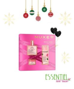 NUXE Coffret Noël Rose A l'Infini Huile prodigieuse + baume a lèvre +eau micellaire