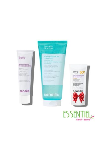 SENSILIS SKIN D-PIGMENT [AHA10 OVERNIGHT] 30ML+PURIFY ESSENTIAL CLEANSER 200ML+ PHOTOCORRECTION D-PIGMENT SPF 50+ 15ML offert