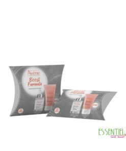 Coffret Avène anti -age Découvrez le coffret Avène Hyaluron Activ B3, une routine complète conçue pour hydrater intensément lisser les rides et renforcer la barrière cutanée tout en respectant les peaux sensibles. Ce coffret associe le Avène Hyaluron Activ B3 Sérum 30 ml à la Avène Mousse Nettoyante 50 ml offerte ainsi qu’à la Avène Hydrance Crème Riche 15 ml offerte, pour une routine complète hydratation, nettoyage et confort. Un sérum anti-âge repulpant haute efficacité Le sérum Hyaluron Activ B3 est un concentré anti-âge enrichi en acide hyaluronique et vitamine B3. Il hydrate intensément la peau, aide à lisser les rides et ridules et contribue à renforcer la barrière cutanée. Jour après jour, la peau paraît plus ferme, plus lisse et visiblement repulpée. Un nettoyage doux et respectueux La mousse nettoyante élimine efficacement les impuretés,l’excès de sébum et le maquillage sans agresser la peau. Sa texture légère et aérienne laisse le visage propre, frais et apaisé, sans sensation de tiraillement. Une hydratation riche et confortable La crème Hydrance Riche apporte une hydratation durable aux peaux sèches à très sèches . Elle nourrit la peau en profondeur, apaise les sensations d’inconfort et redonne souplesse et douceur au visage. Les avantages du Coffret Avène anti -age Hydratation intense et durable Action anti-âge et repulpante Réduction des rides et ridules Nettoyage doux sans dessèchement Peau plus souple et confortable Barrière cutanée renforcée Produits complémentaires offerts GELÉE GOMMANTE DOUCEUR 50ML Effet peeling Grâce à ses microbilles de cellulose et de cire de jojoba, ce soin exfolie délicatement la peau et élimine les cellules mortes en douceur. Le niacinamide et le salicylate de sodium complètent cette action en optimisant l’exfoliation mécanique. Résultat : le grain de peau est affiné et le teint devient plus lisse et éclatant. Effet douceur Enrichie en Avène Eau Thermale, reconnue pour ses propriétés apaisantes et anti-irritantes, la formule procure une sensation de confort immédiat. La peau est apaisée, plus douce et parfaitement respectée, même en cas de sensibilité. Conseils d’utilisation Appliquer sur peau humide, faire mousser puis rincer abondamment. Utiliser matin et soir. Avène Hyaluron Activ B3 Sérum Appliquer quelques gouttes sur le visage et le cou propres, matin et/ou soir, avant la crème. Avène Hydrance Crème Riche Appliquer matin et/ou soir sur peau propre pour nourrir et protéger la peau.