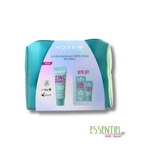 NUXE TROUSSE ZINC POWER FLUIDE MATIFIANT REDUCTEUR DE PORES 40ML+SERUM ANTI IMPERFECTIONS 5ML (OFFERT)