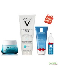 VICHY PACK CREME MINERAL 89+PURETE THERMALE 3EN1 DEMAQUILLANT INTEGRALE + LA ROCHE POSAY EFFACLAR GEL 50ML + HYALU B5 SERUM OFFERTS