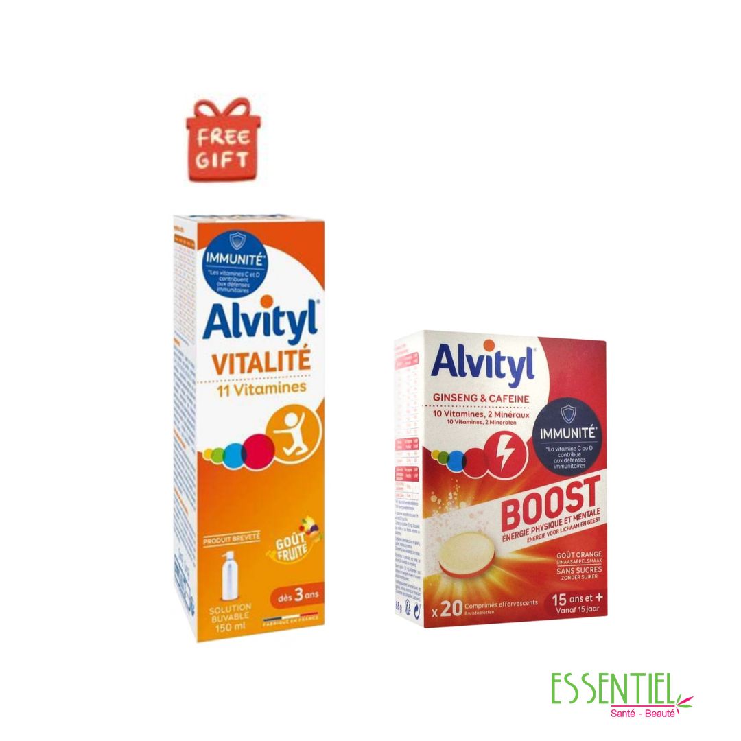 Alvityl Pack Boost Ginseng & Caféine + Sirop Vitalité 150 ml Offert