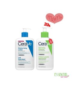 CERAVE LAIT HYDRATANT 236ML+CREME LAVANTE HYDRATANTE 236ML -20%
