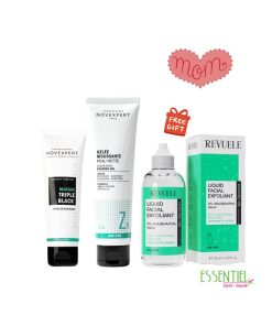 NOVEXPERT MASQUE TRIPLE ACTION+GELEE MOUSSANTE +REVUELE LIQUIDE EXFOLIANT OFFERT