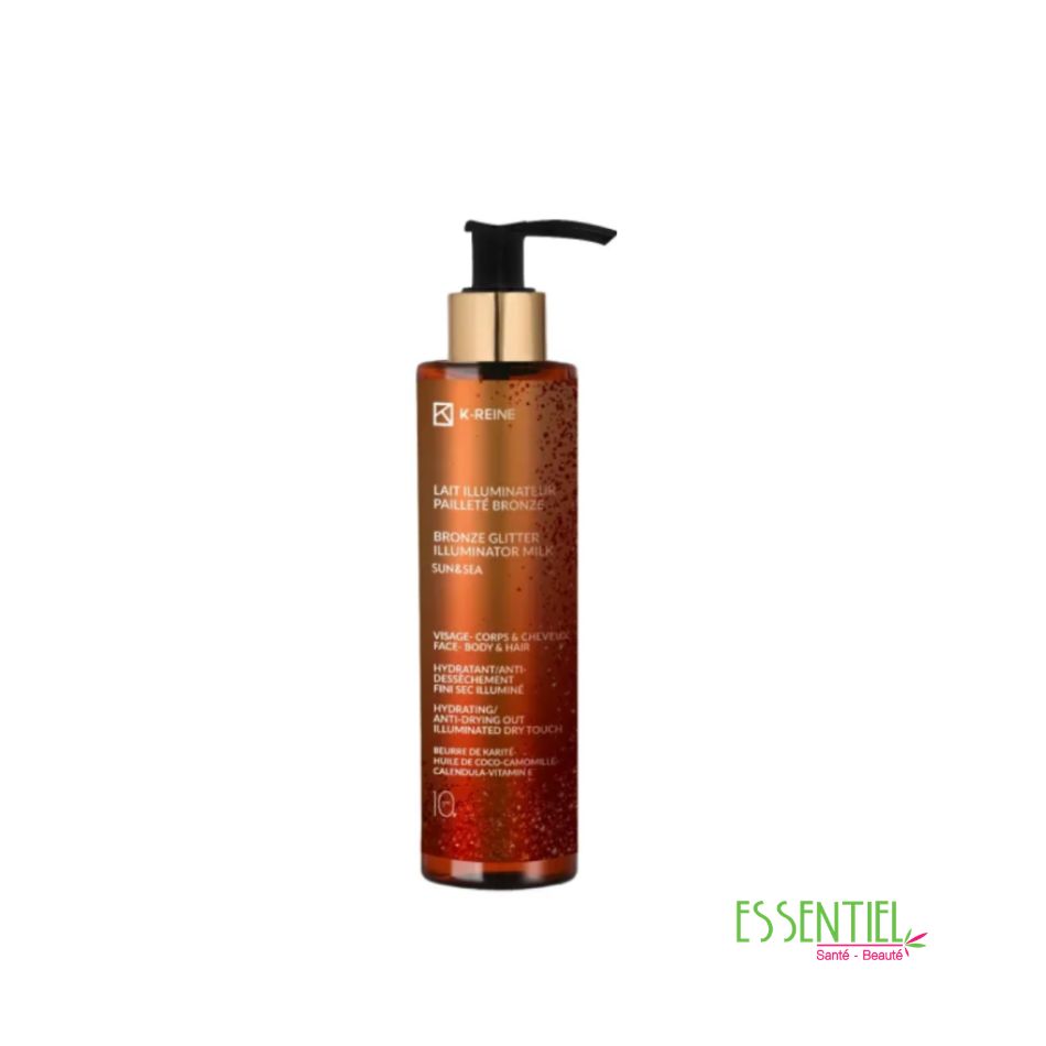 K-reine Lait Illuminateur Pailleté Bronze Cheveux et Corps spf 10 150 ml,