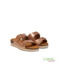 scholl harmoney 2 straps rose doré