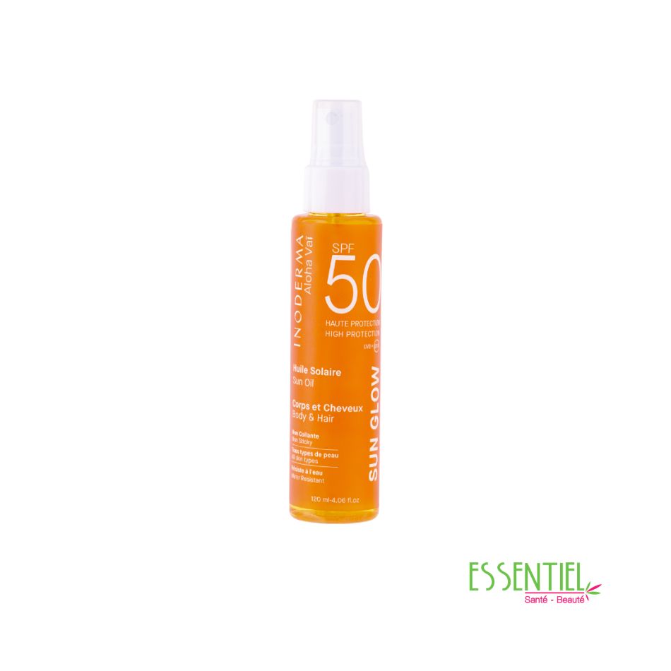 INODERMA ALOHA HUILE SOLAIRE SPF 50 SUN GLOW 120ML
