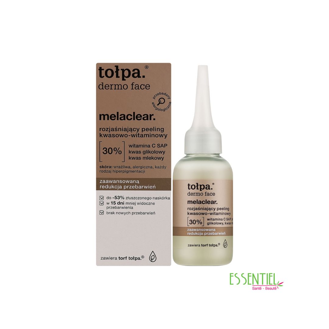 Tołpa Melaclear Peeling exfoliant anti-taches pour uniformiser le teint et illuminer la peau
