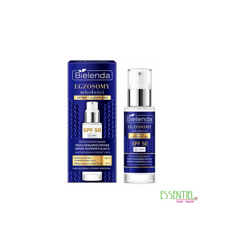 ☀️ BIELENDA EGZOSOMY SÉRUM CONCENTRÉ DE JOUR SPF50 – ANTI-RIDES ÉCLAT