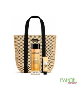 lierac pack sunssime spf + lierac sunssime huile sublimatrice visage , cheveux , corps+ sac offert