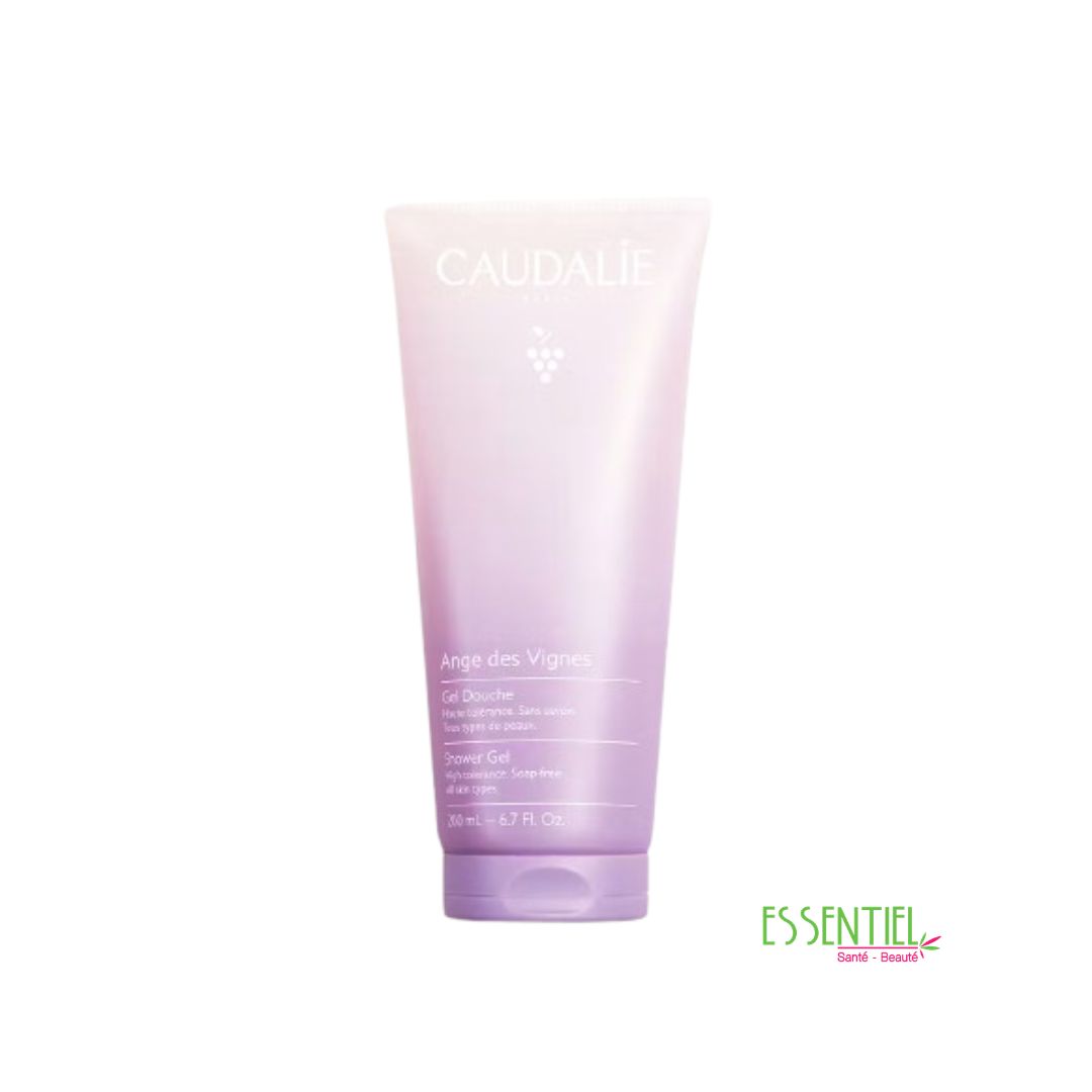 Caudalie Gel Douche Ange des Vignes 200 ml gel douche sans savon aux notes de raisin framboise, néroli et patchouli